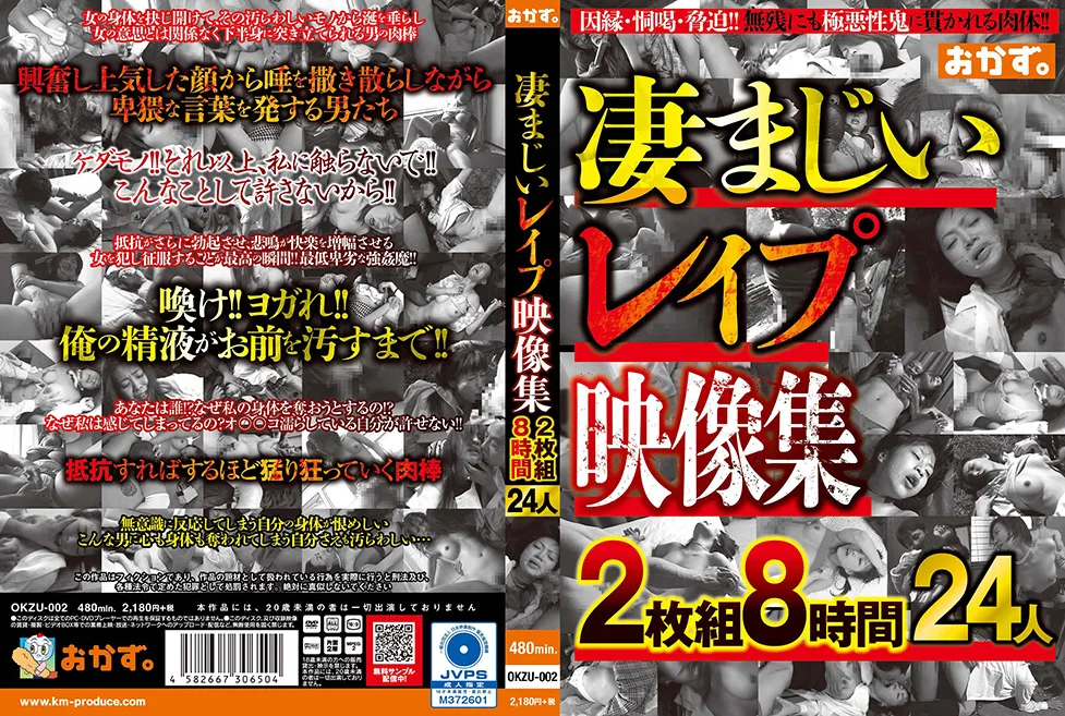 凄まじいレイプ映像集2枚組8時間24人